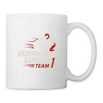 Changement de roue samedi Équipe 1 - Mug blanc - blanc - Droite