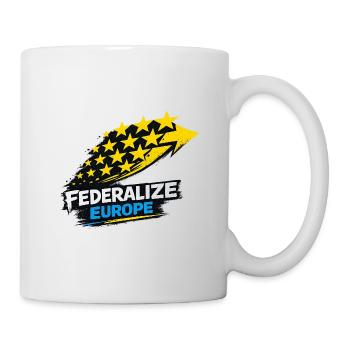 Eurofederalismus Stilflagge - Tasse - Weiß - Rechts
