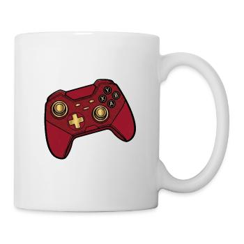 Manette de jeu rouge Rétro Pop - Mug blanc - blanc - Droite