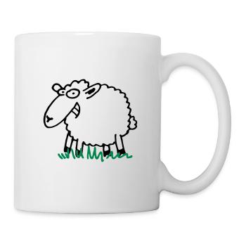 Grinsendes Schaf - Tasse - Weiß - Rechts