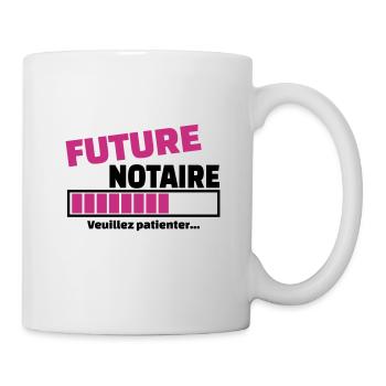 future notaire - Mug blanc - blanc - Droite