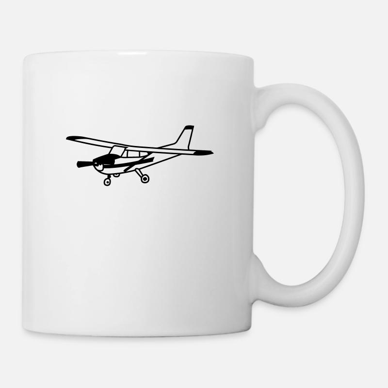 Cessna cadeau de vol pilote de lumière - Mug blanc - blanc