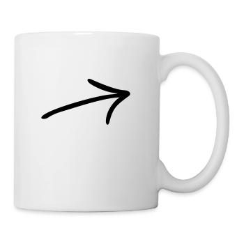 flèche - Mug blanc - blanc - Droite