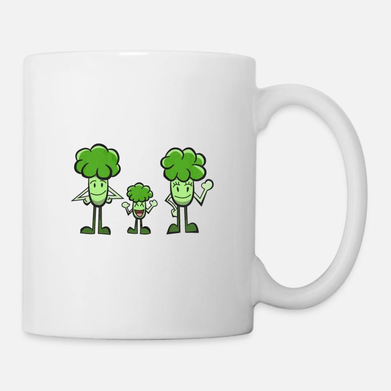 Broccoli Familie - Tasse - Weiß