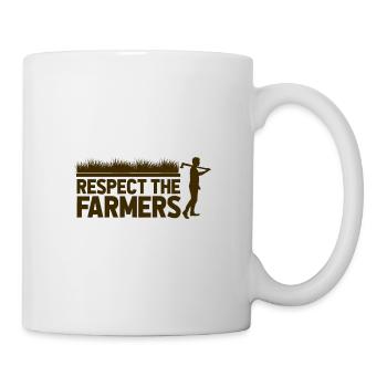 Respect the Farmer - Respektiere die Bauern - Tasse - Weiß - Rechts