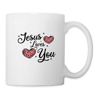 Jésus vous aime - Mug blanc - blanc - Droite