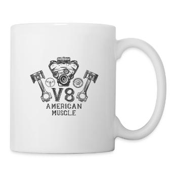 V8 américain muscle grunge - Mug blanc - blanc - Droite
