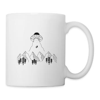 ufo cow abduction - Mug - white - Right