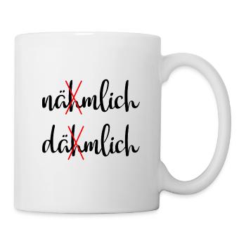Nämlich mit h - Tasse - Weiß - Rechts