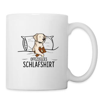 Offizielles Schlafshirt Labrador Nachthemd Hund - Tasse - Weiß - Rechts