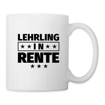 Lehrling in Rente Geschenke - Tasse - Weiß - Rechts