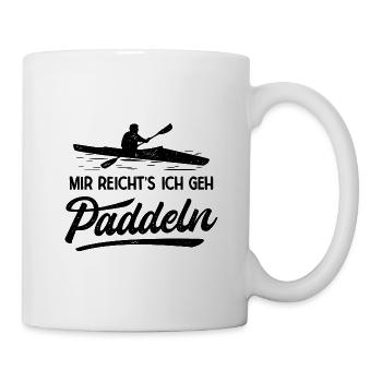 Paddeln Paddelboot Kajak Kajakfahren - Tasse - Weiß - Rechts