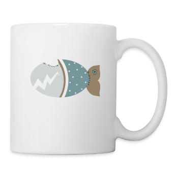 Kuschelfisch Zombiefisch fischstyle-isch - Tasse - Weiß - Rechts