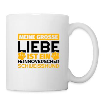 Hannoverscher Schweisshund Geschenke lustig - Tasse - Weiß - Rechts