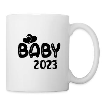 Baby 2023 Pregnancy Announce Baby Birth - Mug - white - Right