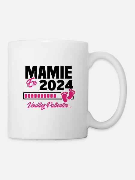 Mamie en 2024 / Cadeau future mamie 2024 - Mug blanc - blanc