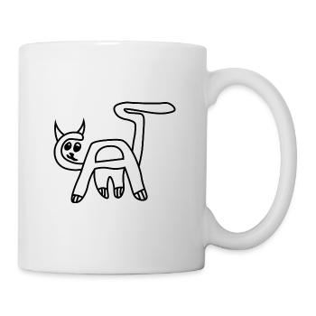 Chat Cat Lettres Animal - Mug blanc - blanc - Droite