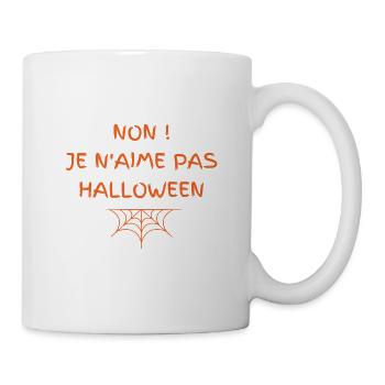 Anti halloween humour Je n'aime pas Halloween - Mug blanc - blanc - Droite