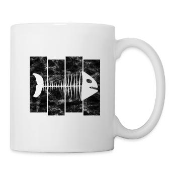 Arêtes de poisson pour pêcheurs, pêcheurs et enfants | Poissons - Mug blanc - blanc - Droite