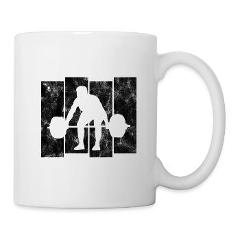 Bodybuilding Bodybuilder GYM Fitnessstudio Retro - Tasse - Weiß - Rechts