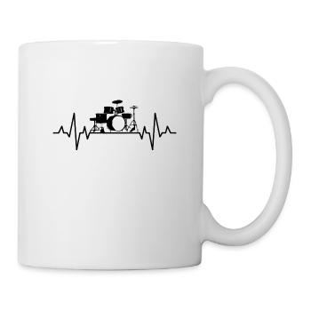 Batterie, Tambour, Musique, Instrument - Mug blanc - blanc - Droite