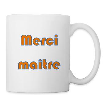 MAÎTRE. MERCI. MERCI MAÎTRE. MAITRE. CADEAU MAÎTRE - Mug blanc - blanc - Droite