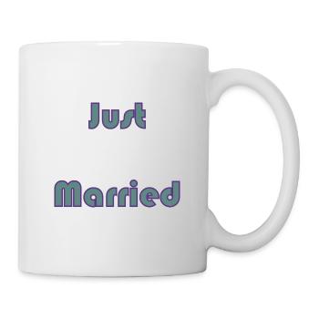 JUST MARRIED. bachelorette party. LOVE. SAINT VALENTINE. COUPLE. - Mug - white - Right