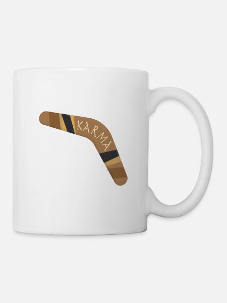 Karma boomerang - Tasse - Weiß