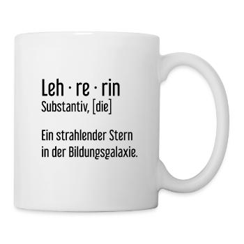 Lehrerin Lehrerinnen Schule Pädagogin Unterricht - Tasse - Weiß - Rechts