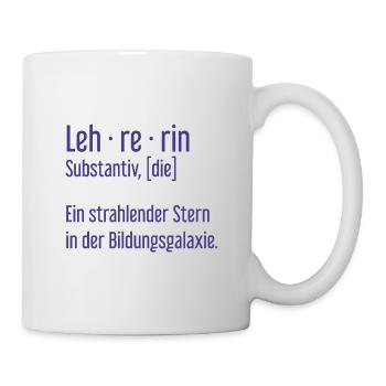 Lehrerin Lehrerinnen Schule Pädagogin Unterricht - Tasse - Weiß - Rechts