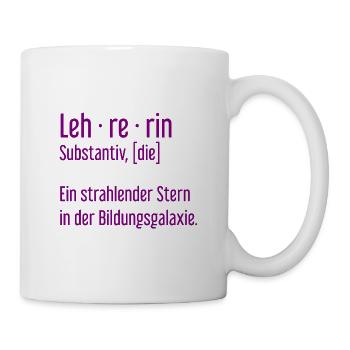 Lehrerin Lehrerinnen Schule Pädagogin Unterricht - Tasse - Weiß - Rechts