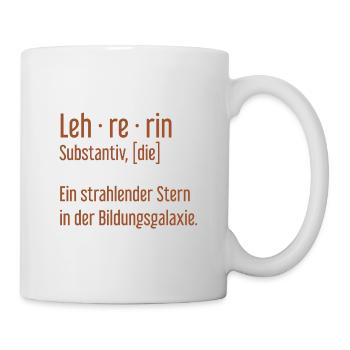 Lehrerin Lehrerinnen Schule Pädagogin Unterricht - Tasse - Weiß - Rechts