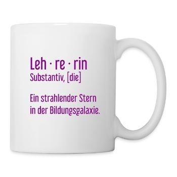 Lehrerin Lehrerinnen Schule Pädagogin Unterricht - Tasse - Weiß - Rechts