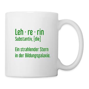 Lehrerin Lehrerinnen Schule Pädagogin Unterricht - Tasse - Weiß - Rechts