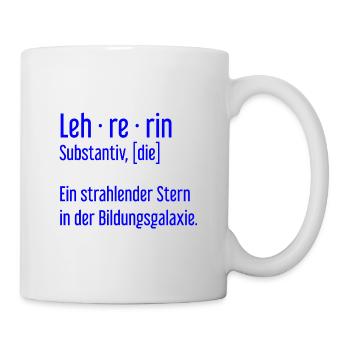 Lehrerin Lehrerinnen Schule Pädagogin Unterricht - Tasse - Weiß - Rechts
