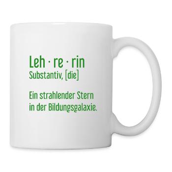 Lehrerin Lehrerinnen Schule Pädagogin Unterricht - Tasse - Weiß - Rechts