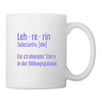 Lehrerin Lehrerinnen Schule Pädagogin Unterricht - Tasse - Weiß - Rechts