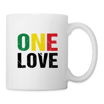 One Love Reggae Musik Jamaica - Tasse - Weiß - Rechts