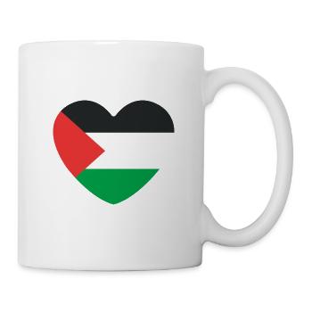 Palästina Herz - Tasse - Weiß - Rechts