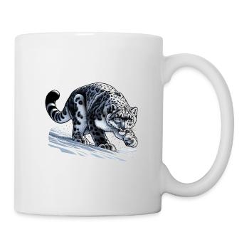 Schneeleopard Leopard Weißer Leopard - Tasse - Weiß - Rechts