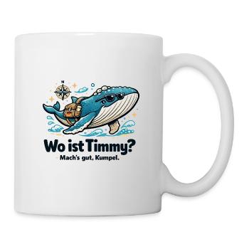 Wo ist Timmy Wal Ostsee Geschenk Nordsee Ostsee - Tasse - Weiß - Rechts