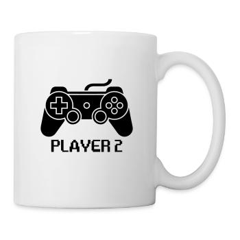 player 2 game couple - Mug - white - Right