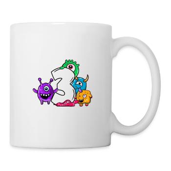 Monster third birthday 3 years gift - Mug - white - Right