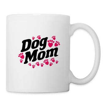 Dog Mom Hunde Motiv - für Hunde Mamas - Tasse - Weiß - Rechts