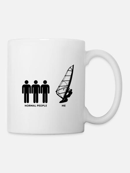 Planche à voile Surf de windsurf - Mug blanc - blanc