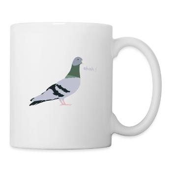 Taube lacht ahaha! - Tasse - Weiß - Rechts