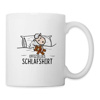 Offizielles Schlafshirt Schaf Nachthemd Schlaf - Tasse - Weiß - Rechts