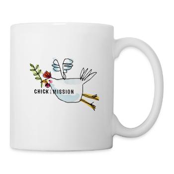 Paix / Voler pour la paix – Chick On A Mission - Mug blanc - blanc - Droite