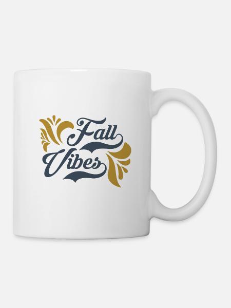 fall vibes - Tasse - Weiß