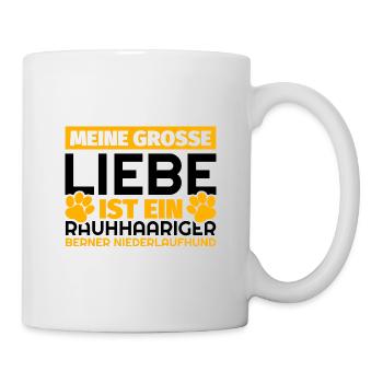Rauhhaariger Berner Niederlaufhund Geschenke lusti - Tasse - Weiß - Rechts